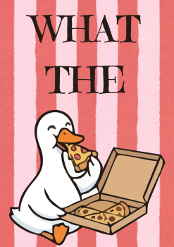 Bügelbild What the Duck Pizza